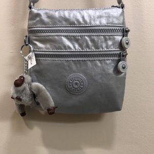 Kipling silver cross body bag